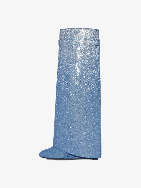 Givenchy Shark Lock boots in denim with strass Ventas relámpago