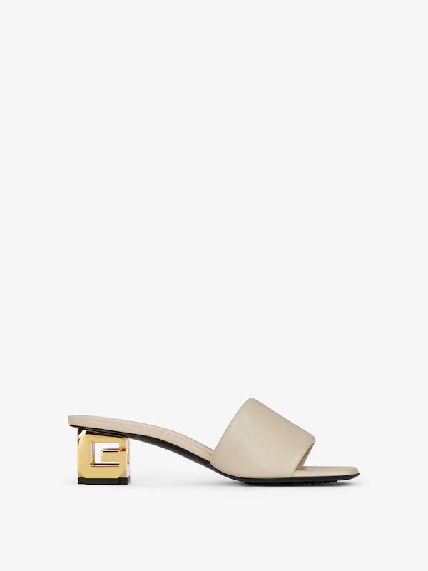 Givenchy G Cube heeled mules in leather Envío internacional gratuito