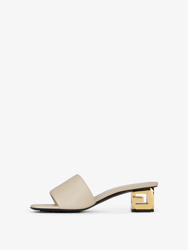 Givenchy G Cube heeled mules in leather Envío internacional gratuito