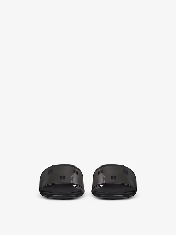 Givenchy G Cube heeled mules in 4G transparent mesh Tienda de fábrica