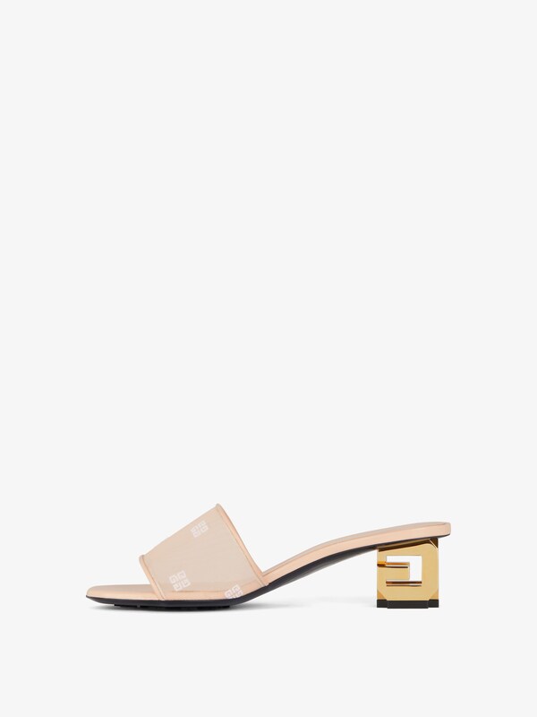Givenchy G Cube heeled mules in 4G mesh Limitado a 3 días