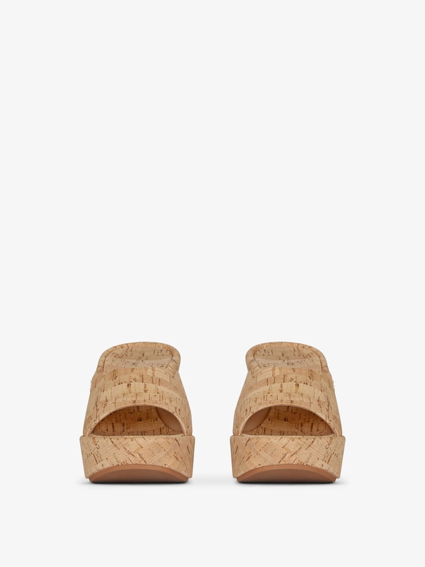 Givenchy 4G Doll wedge mules in cork Oferta exclusiva