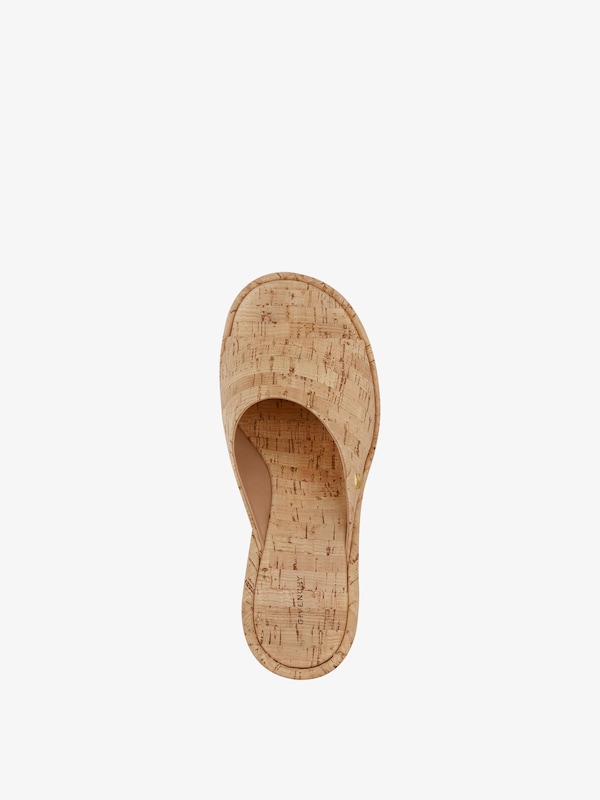 Givenchy 4G Doll wedge mules in cork Oferta exclusiva