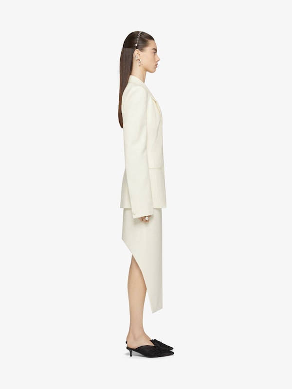 Givenchy Asymmetric skirt in wool and mohair Ofertas de temporada