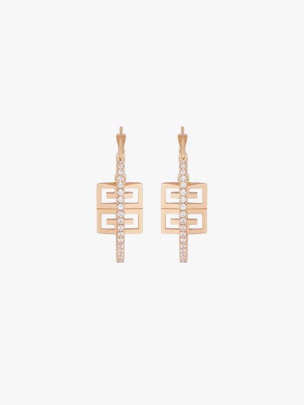 Givenchy 4G earrings in metal with crystals En línea