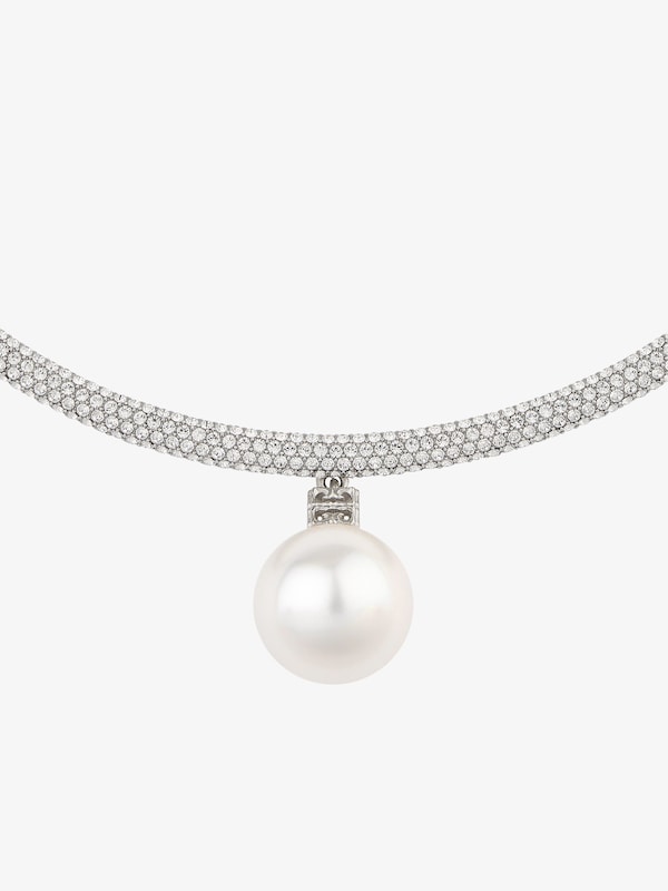 Givenchy Pearl torque necklace in metal with pearl and crystals Gran oferta