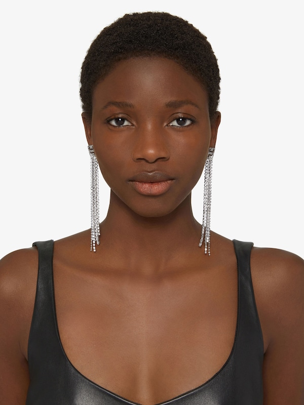 Givenchy 4G Liquid earrings in metal with crystals Los más vendidos