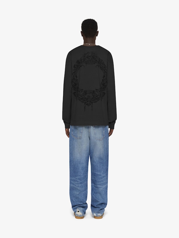 Givenchy T-shirt in cotton with GIVENCHY signature Tienda de fábrica