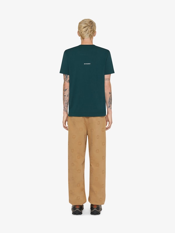 Givenchy Slim fit t-shirt in cotton with 4G embroidery Libre de impuestos