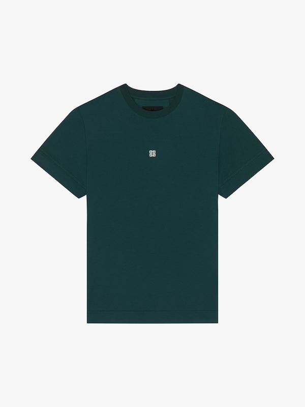 Givenchy Slim fit t-shirt in cotton with 4G embroidery Libre de impuestos