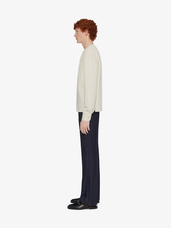 Givenchy Slim fit pants in monogram 72 wool and silk Precio ultrabajo