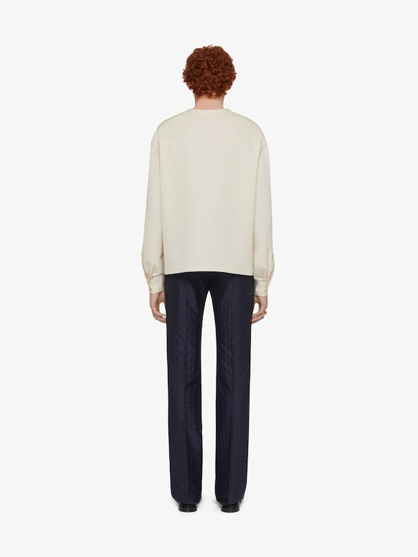 Givenchy Slim fit pants in monogram 72 wool and silk Precio ultrabajo