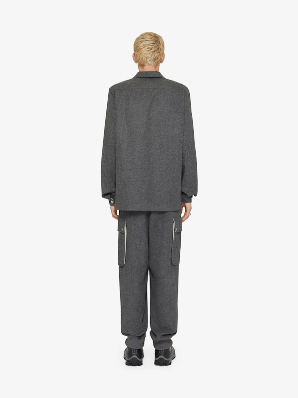 Givenchy Zipped shirt in wool Gran oferta