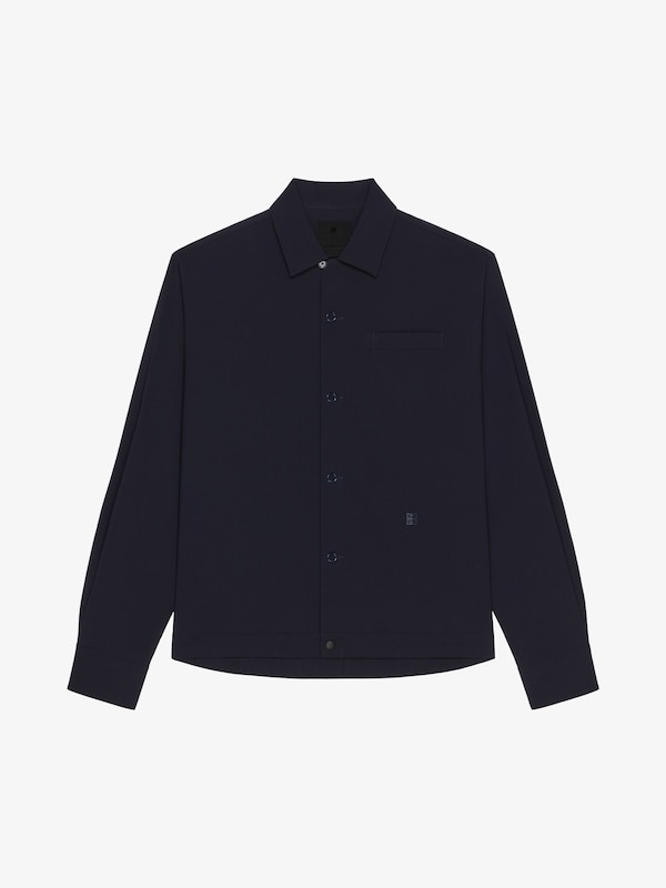 Givenchy Overshirt in wool poplin with 4G detail Rebajas online