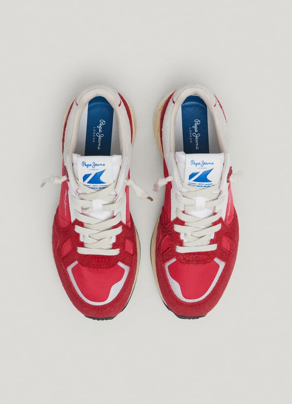 Pepe Jeans zapatillas con detalles en ante - marlon COMPRAR AHORA