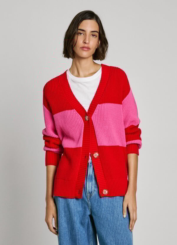 Pepe Jeans cárdigan rayas cuello pico Solo hoy