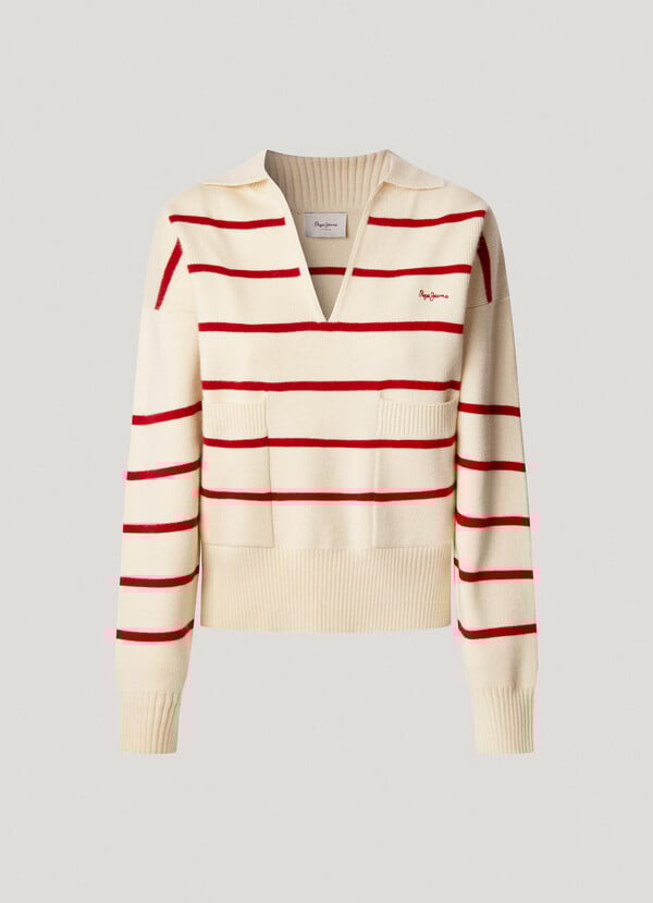 Pepe Jeans jersey de punto cuello polo Oferta especial de fábrica