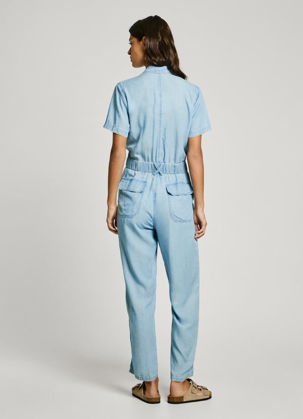 Pepe Jeans mono largo denim cuello camisero Superdescuento