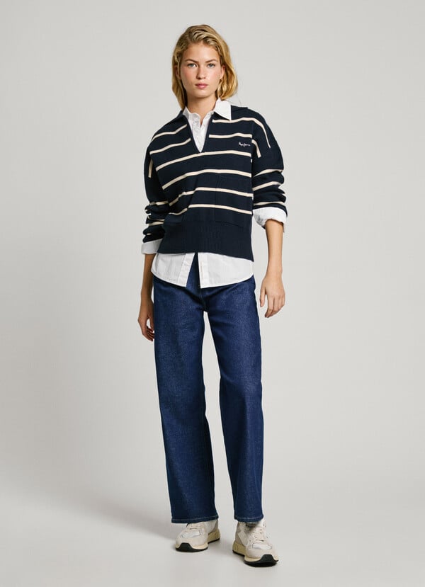 Pepe Jeans jersey de punto cuello polo Libre de impuestos