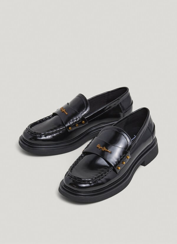 Pepe Jeans mocasines con tachuelas metálicas Última moda