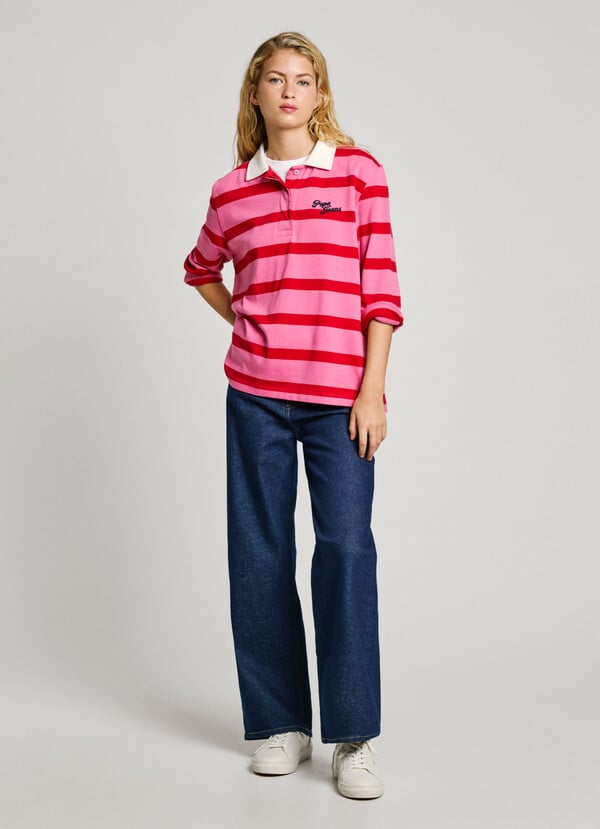 Pepe Jeans sudadera cuello polo de rayas Descuento por venta flash