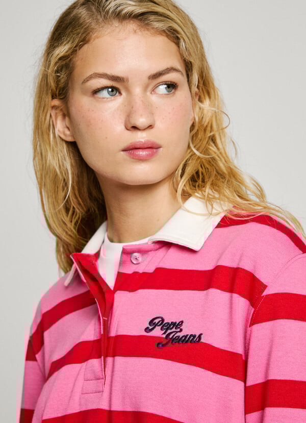 Pepe Jeans sudadera cuello polo de rayas Descuento por venta flash