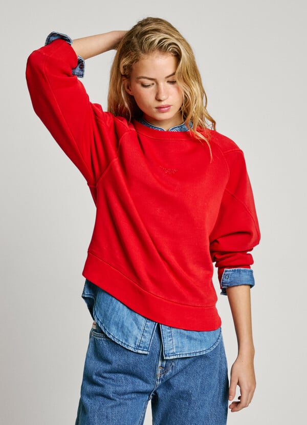 Pepe Jeans sudadera cuello redondo con logo