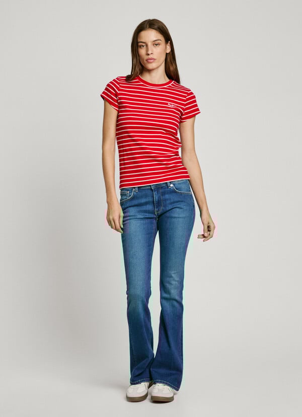 Pepe Jeans jeans fit flare y tiro bajo - pimlico