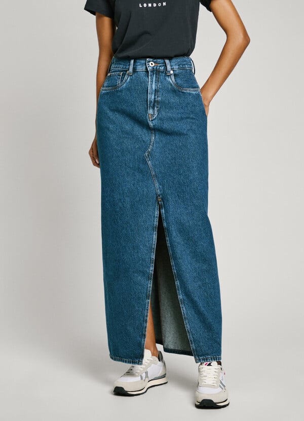 Pepe Jeans falda larga denim fit regular Tienda