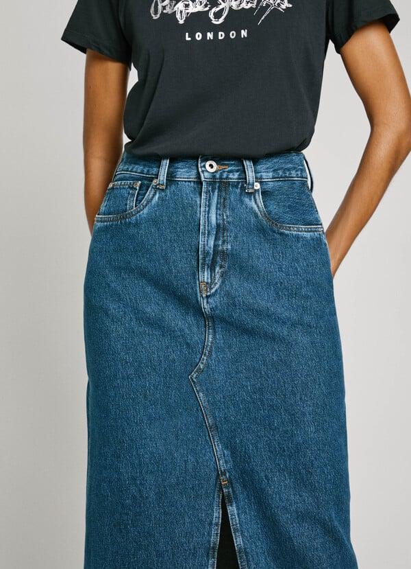 Pepe Jeans falda larga denim fit regular Tienda