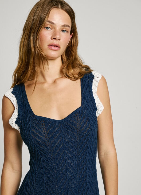 Pepe Jeans vestido largo calado con tirantes Último día