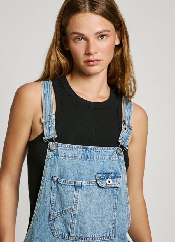 Pepe Jeans peto corto denim fit regular Oferta especial de fábrica