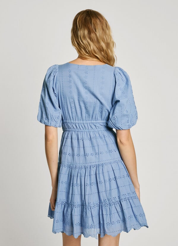 Pepe Jeans vestido corto manga abullonada Liquidación
