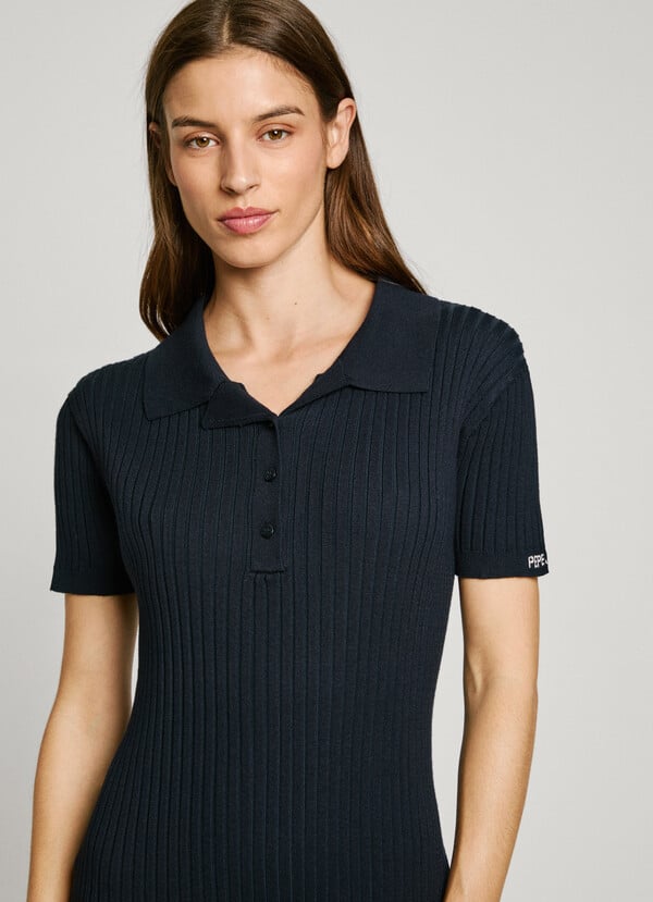 Pepe Jeans vestido largo canalé Envío internacional gratuito