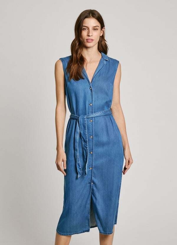 Pepe Jeans vestido midi fit regular Limitado a 3 días