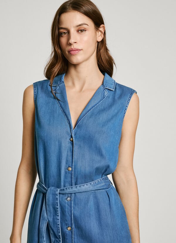 Pepe Jeans vestido midi fit regular Limitado a 3 días