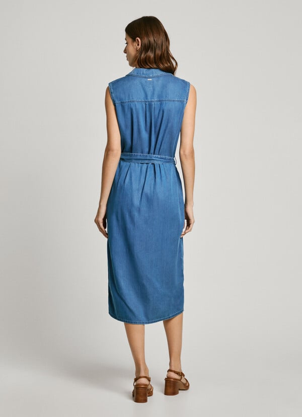 Pepe Jeans vestido midi fit regular Limitado a 3 días