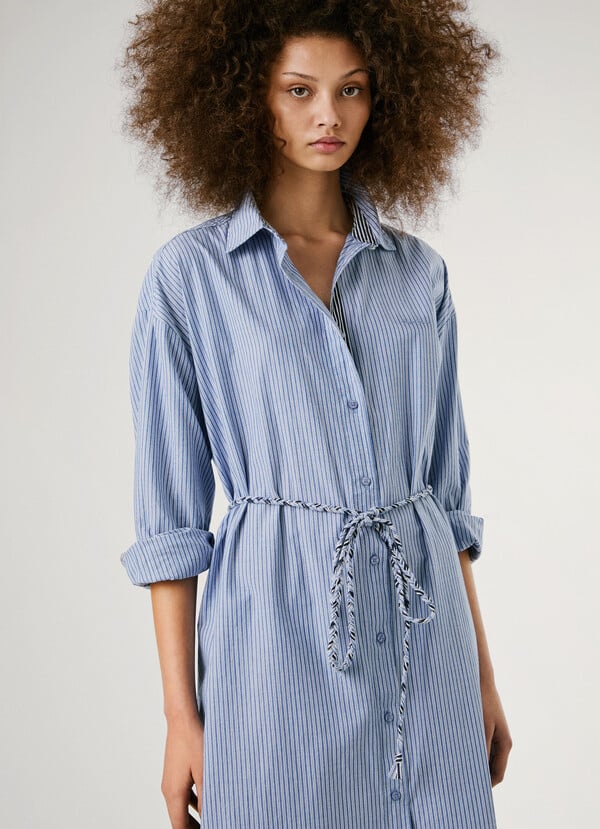 Pepe Jeans vestido midi estampado de rayas Ahorra y exporta