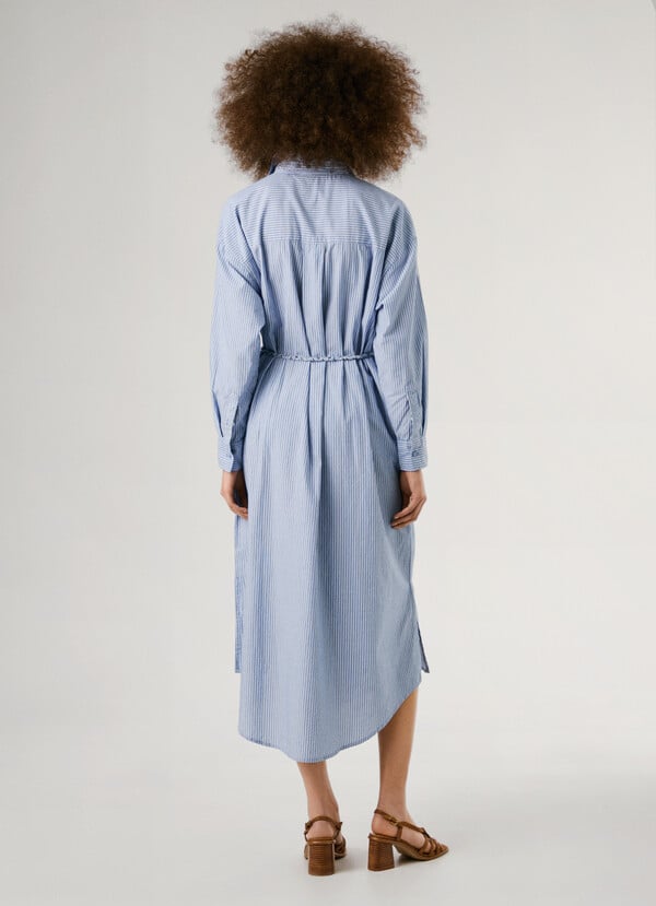 Pepe Jeans vestido midi estampado de rayas Ahorra y exporta