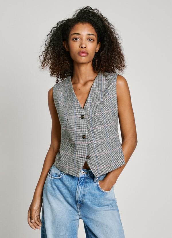 Pepe Jeans chaleco pata de gallo
