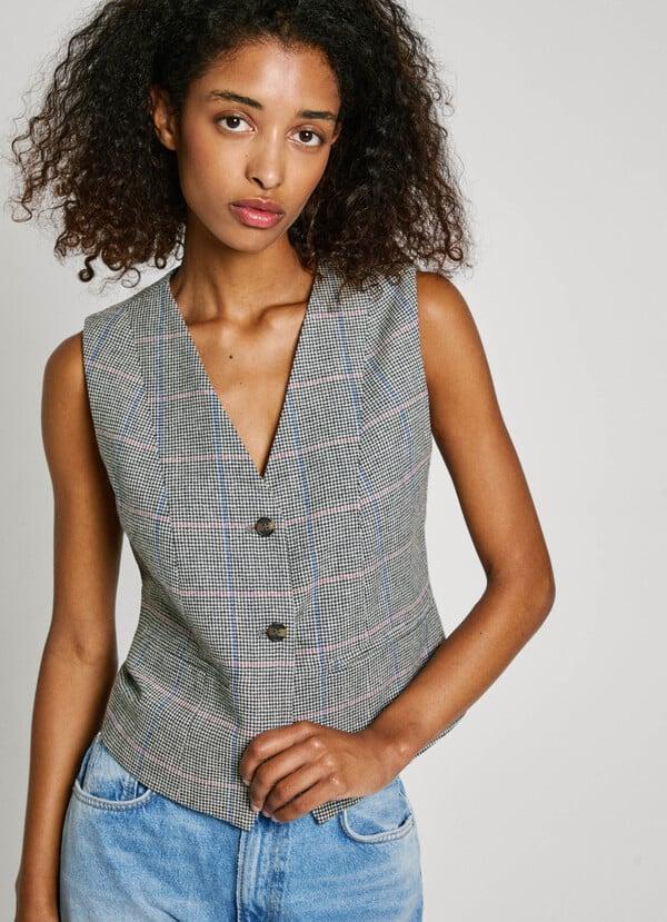 Pepe Jeans chaleco pata de gallo Descuento por venta flash
