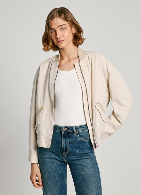Pepe Jeans chaqueta bomber de sarga Ofertas de temporada