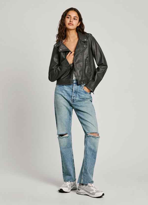 Pepe Jeans cazadora biker efecto piel Grandes ahorros