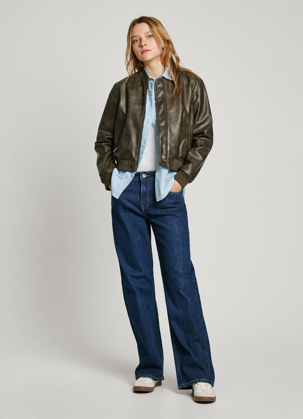 Pepe Jeans cazadora efecto piel impermeable Rebajas de fin de temporada