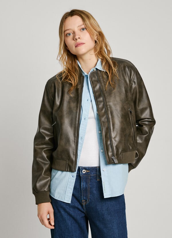 Pepe Jeans cazadora efecto piel impermeable Rebajas de fin de temporada