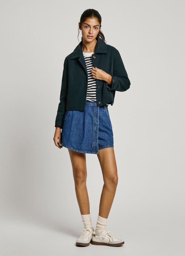 Pepe Jeans cazadora lona con cuello camisero Precio ultrabajo