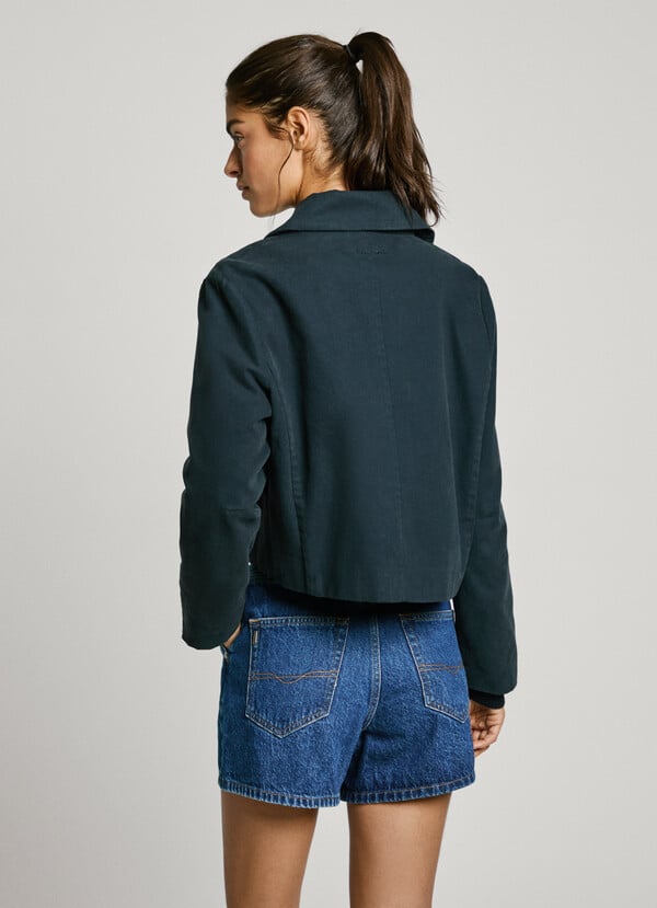 Pepe Jeans cazadora lona con cuello camisero Precio ultrabajo