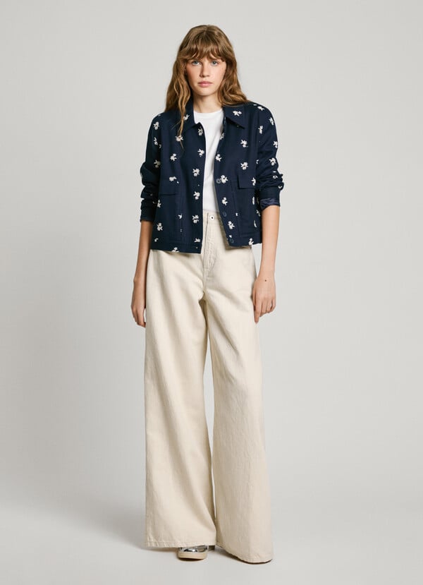 Pepe Jeans cazadora con flores bordadas Rebajas
