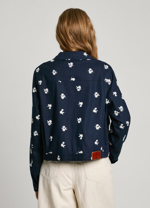 Pepe Jeans cazadora con flores bordadas Rebajas