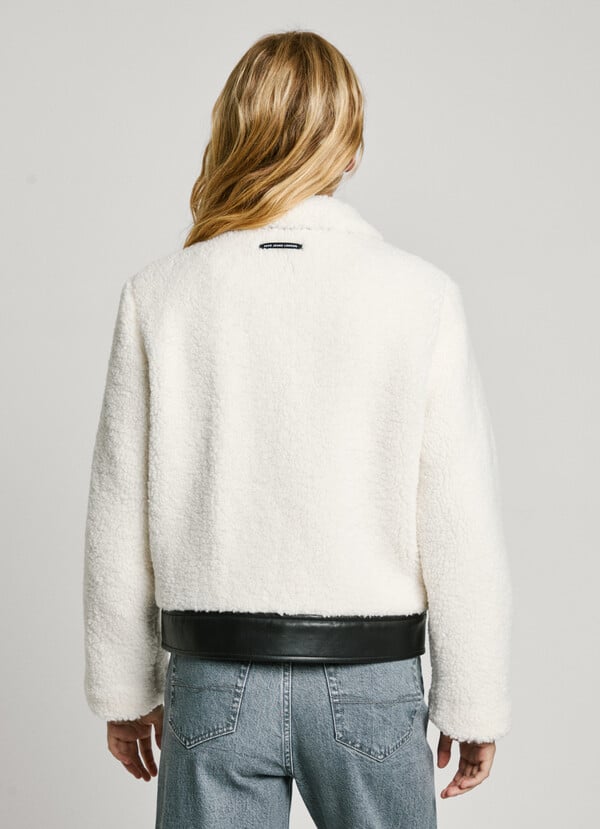 Pepe Jeans chaqueta borreguito cierre abotonado Gran oferta